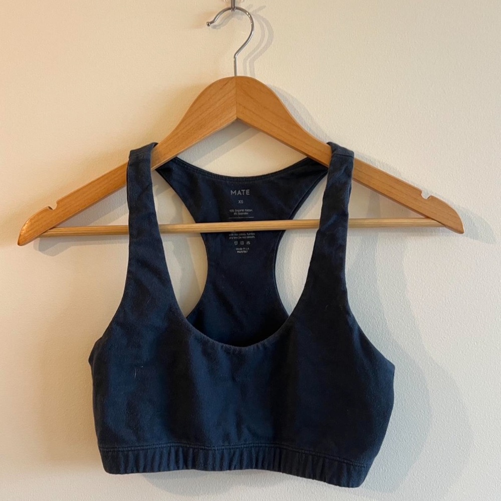 MATE the Label Navy Blue Racerback Sports Bra